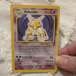 Wizards of the Coast Alakazam 001/130 Base Set 2 Holo Rare Pokemon TCG English - Image 1