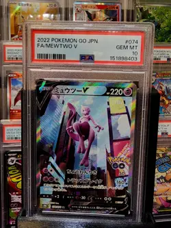 PSA 10 074/071 Mewtwo V | S10b Pokemon GO Full Art Holo Super Rare Japanese Card - Image 1