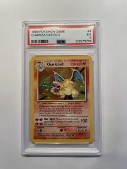 1999 POKEMON GAME -- #4 CHARIZARD -- HOLO -- PSA 5 - Image 1