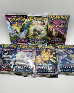 Pokemon TCG Sword & Shield Variety Booster Packs Sealed 7X - Image 2