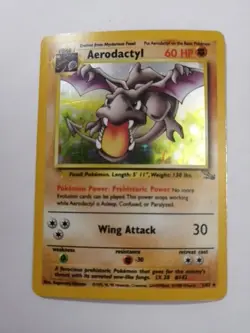 Aerodactyl 1/62 Holo Rare Fossil Pokemon LP/MP - Image 1