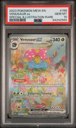 Venusaur Ex SV:151 PSA 10 GEM MINT #198/165 Pokemon TCG 2023 SIR English - Image 1