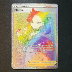 Pokemon Marnie 208/202 Swsh01 Sword & Shield Secret Rare Full Art Holo Trainer - Image 1