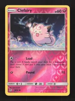 Clefairy 38/68 Common Hidden Fates Reverse Holo Near Mint - Image 1