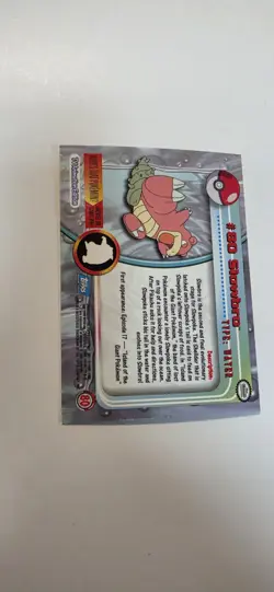 2000 Pokemon Topps Tv Animation Edition Series 2 Slowbro #80 Rainbow Foil Blue - Image 4