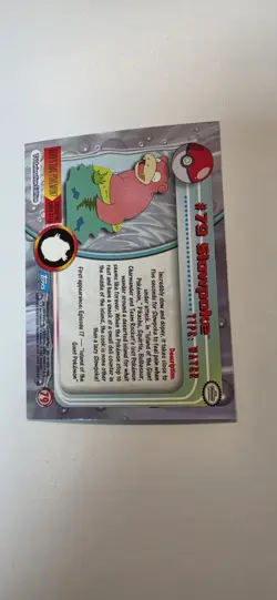 Topps Pokemon TV Animation Series 2 Rainbow Foil #79 Slowpoke - Image 3