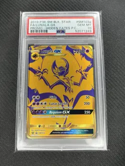 Pokemon 2019 Hidden Fates Lunala GX FA Premium Collection SM103a PSA Gem Mint 10 - Image 1