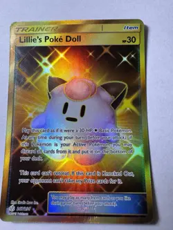 Lillie's Poke Doll 267/236 Cosmic Eclipse Gold Secret Rare Pokemon NM/Near Mint - Image 1