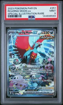 Roaring Moon EX 251/182 Special Illustration Rare Pokemon PSA 9 *569 - Image 1