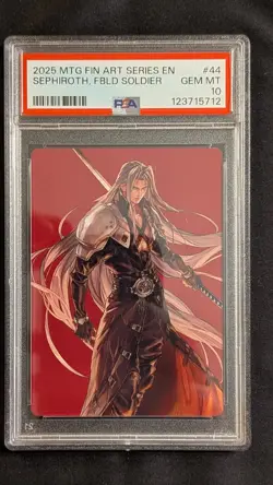 PSA 10 MTG Final Fantasy Sephiroth Fabled Soldier Art Series Gem Mint Pop3 - Image 1