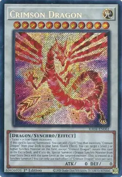 Yugioh! Crimson Dragon (card) - RA04-EN061 - Secret Rare - 1st Edition Near Mint - Image 1