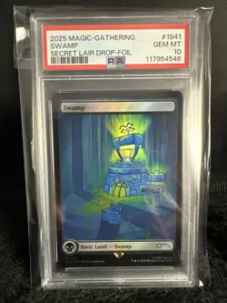 2025 MTG Magic The Gathering SpongeBob Secret Lair Swamp Foil #1941 PSA 10! - Image 1