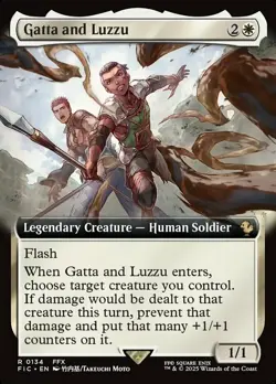 1 x Gatta and Luzzu - Extended Art - Commander: Final Fantasy - Light Play - MTG - Image 1