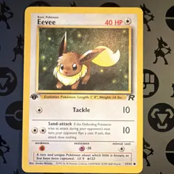 Pokemon TCG 1st Edition Eevee 55/82 Team Rocket 1st Edition Uncommon - Image 1