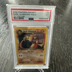 Pokemon Dark Charizard PSA Graded 5 Card 4/82 1st Edition - Image 1