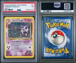 PSA 1 PR 2000 Pokemon Gym Heroes Sabrina's Gengar 14/132 Holo Foil WOTC - Image 3