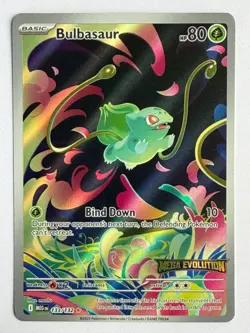 Pokemon Bulbasaur Stamped Illustration Rare Holo Mega Evolution 133/132 - Image 1