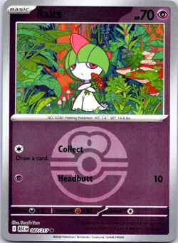 Ralts (Love Ball) 087/217 Common ME: Ascended Heroes Pokemon Reverse Holo NM - Image 1