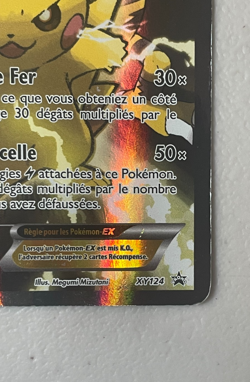 Pokemon Pikachu EX XY124 Black Star Full Art Promo 2016 French Pokemon Card - Image 2