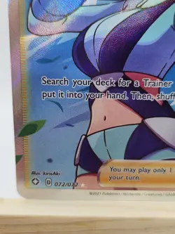 Pokemon Skyla 072/072 Ultra Rare Full Art Holo Trainer Shining Fates 2021 TCG - Image 4