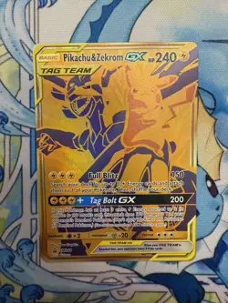 Pokemon TCG Black Star Promo Pikachu Zekrom Tag Team Gold GX SM248 Card NM-M - Image 1