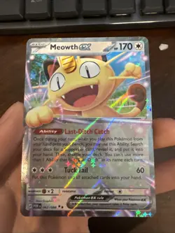 Meowth ex 062/088 Me03: Perfect Order Holo Pokemon - Image 1