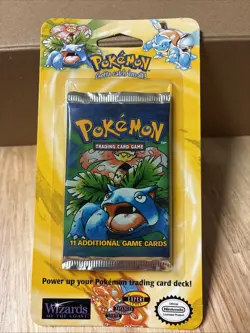 1999 TCG WOTC POKEMON BASE SET UNLIMITED BOOSTER PACK SEALED BLISTER VENUSAUR - Image 1