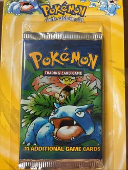 1999 TCG WOTC POKEMON BASE SET UNLIMITED BOOSTER PACK SEALED BLISTER VENUSAUR - Image 2