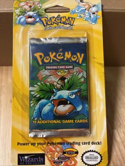 1999 TCG WOTC POKEMON BASE SET UNLIMITED BOOSTER PACK SEALED BLISTER VENUSAUR - Image 5