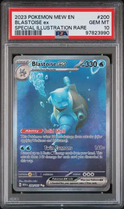 Blastoise EX 200/165 SV Scarlet Violet 151 PSA 10 GEM MINT Pokemon SIR English - Image 1