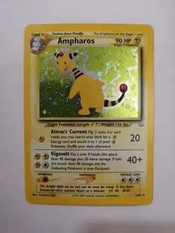 2001 Pokemon Neo Revelation Ampharos Holo #1/64 Swirl - Image 1