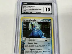 2004 Pokemon Team Aqua's Walrein Holo Rare Team Magma Vs Aqua 6/95 CGC 10 GEM MT - Image 3