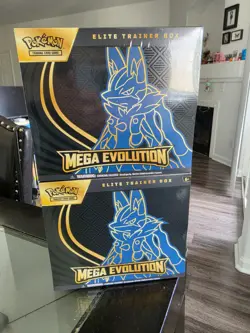 Pokemon TCG Mega Evolution Elite Trainer Box ETB Sealed Bundle x2 Lucario m2 - Image 1