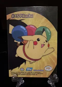 Pikachu Topps Chrome Pokemon TV Animation Edition Series 2 Clear #PC1 2000 - Image 2