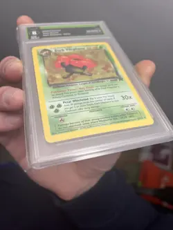 2000 Pokemon Dark Vileplume Team Rocket HOLO Unlimited PSA Degree 8 NM-MINT #13 - Image 3