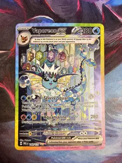 Pokemon: Prismatic Evolutions Vaporeon ex 149/131 Special Illustration Rare - Image 1