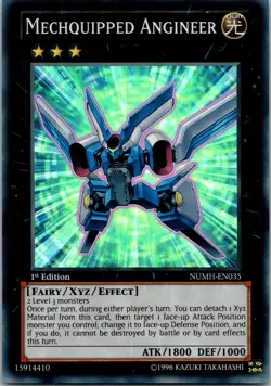 Yugioh Mechquipped Angineer NUMH-EN035 1st Edition Super Rare NM - Image 1
