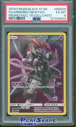Pokemon Card PSA 6 Armored Mewtwo SM228 Promo Full Art Movie Strikes Back 2019 - Image 1
