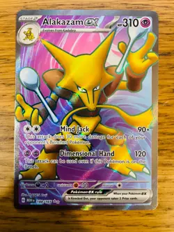 NEAR MINT! Alakazam ex (188/165) S&V 151 Full Art Ultra Rare Pokemon Card! - Image 1
