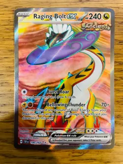 NEAR MINT! Raging Bolt ex (196/162) Temporal Forces Full Art Pokemon Card! - Image 1