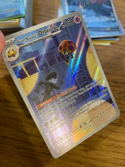 Team Rocket's Orbeetle (198/182) Destined Rivals Illustration Rare Pokemon Card! - Image 3