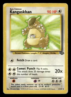 Kangaskhan 21/64 Rare Jungle Set Pokemon Card - 2 - Image 1