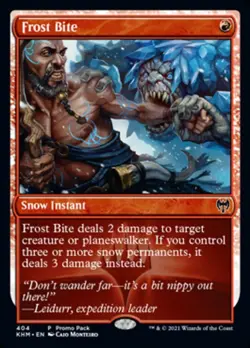 1 x Frost Bite - Dark Frame Promo - Kaldheim - Light Play - MTG - Image 1