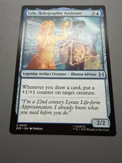 MTG Spider-Man Eternal-Legal U 0007 Lyla, Holographic Assistant Regular SPE MTG - Image 1