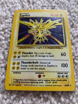 ZAPDOS - 16/102 - Base Set - Holo - Pokemon Card - Great Condition. - Image 1