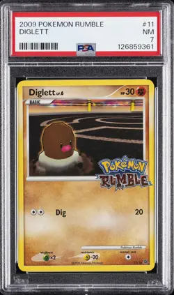 2009 POKEMON RUMBLE #11 DIGLETT PSA 7 - Image 1