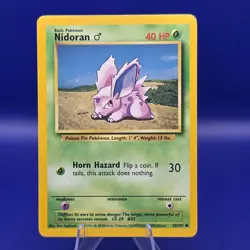 Nidoran 55/102 Base Set Unlimited Common Pokemon LP - Image 1