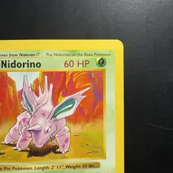 Pokemon Vintage 1st Edition Nidorino 037/102 Base Set (Shadowless) 1999 Wotc - Image 3