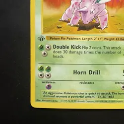 Pokemon Vintage 1st Edition Nidorino 037/102 Base Set (Shadowless) 1999 Wotc - Image 5