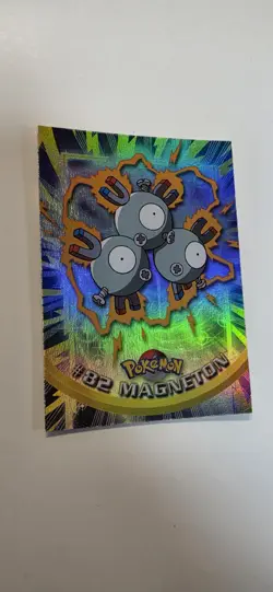 2000 Pokemon Topps Tv Animation Edition Series 2 Magneton #82 Rainbow Foil - Image 1